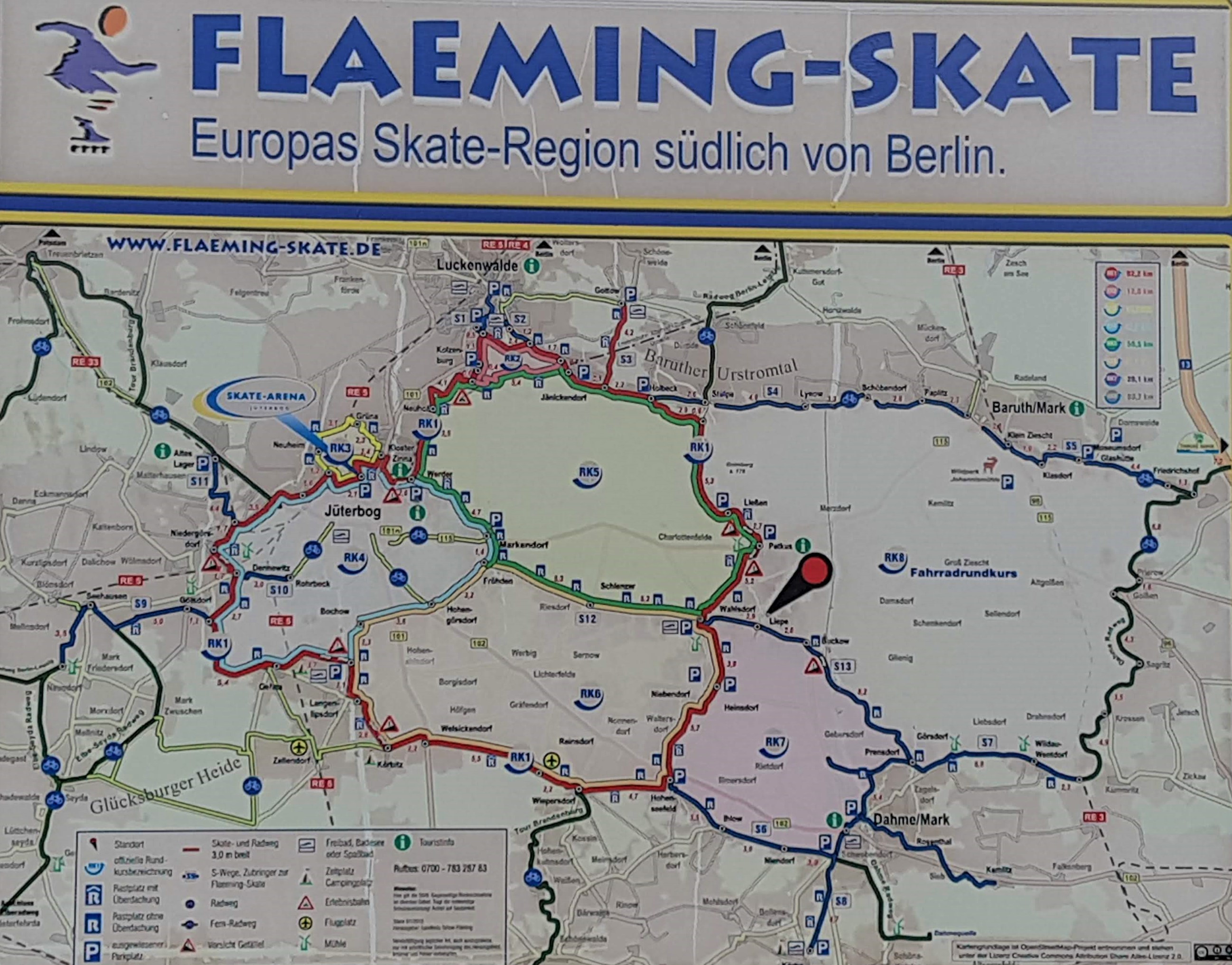 Radfahren und die Fläming-Skate